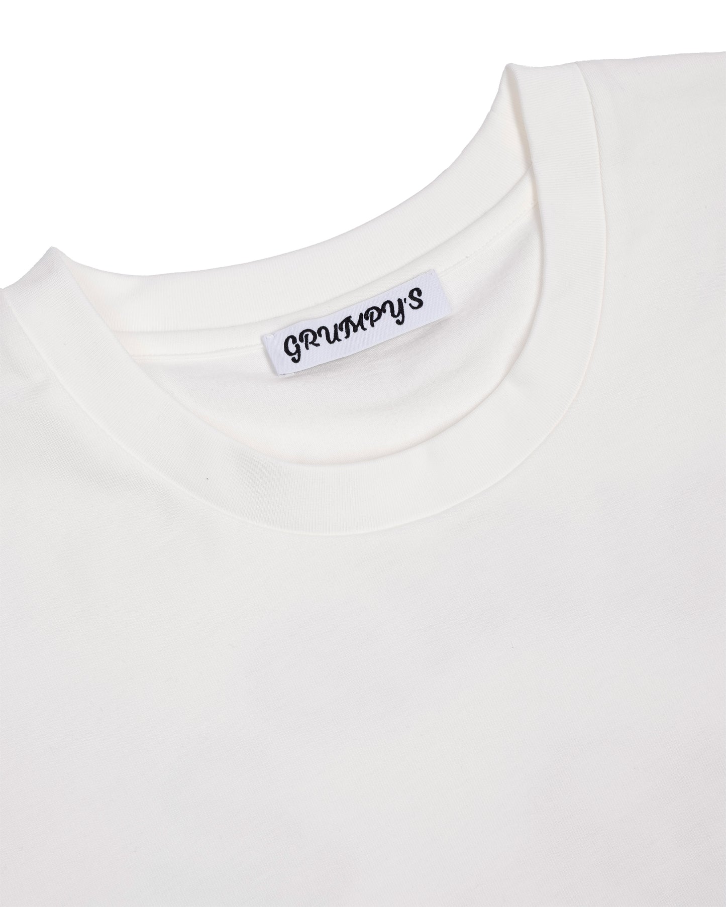 GRUMPY'S WHITE PUFF FOAM LOGO T-SHIRT