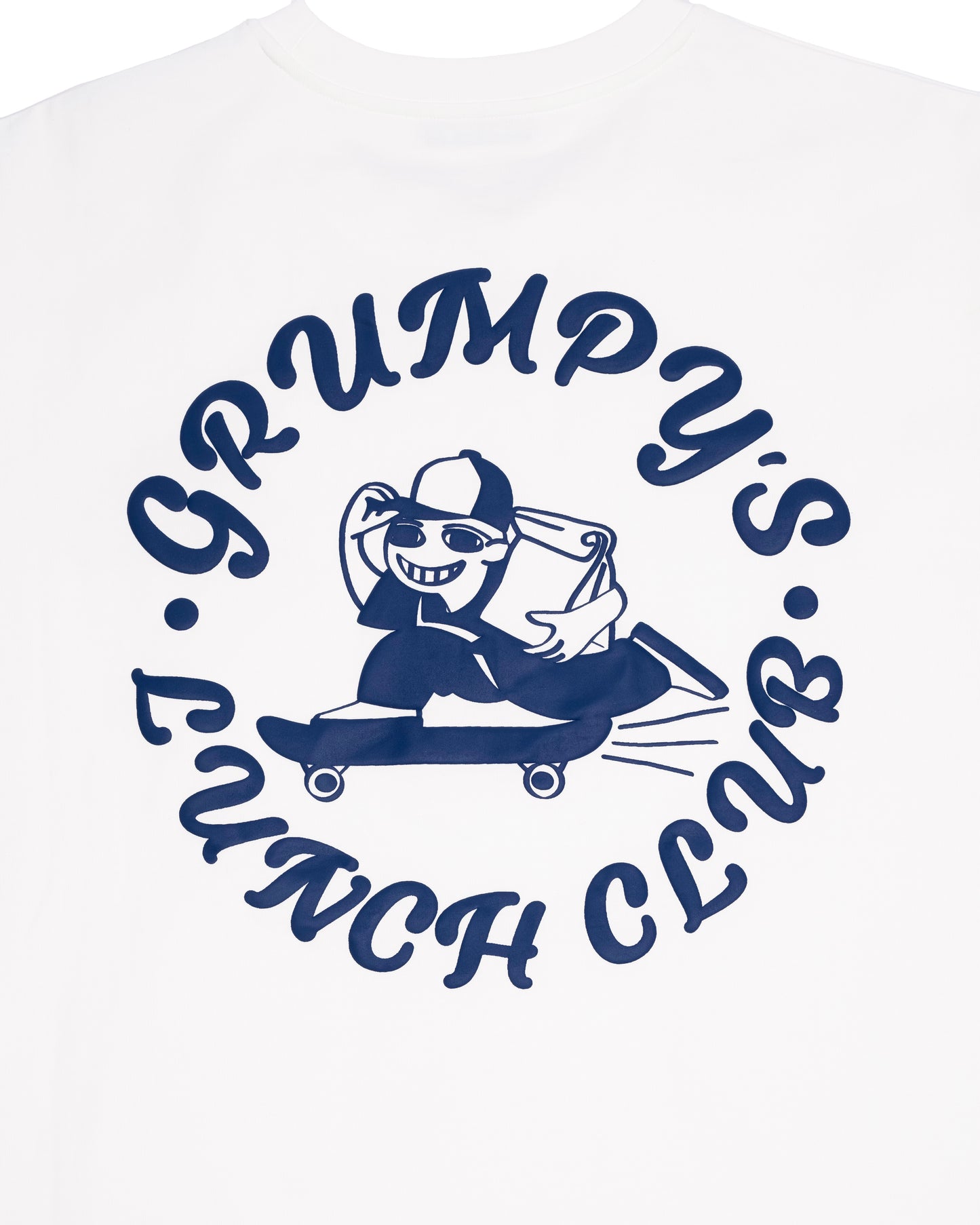 GRUMPY'S WHITE PUFF FOAM LOGO T-SHIRT