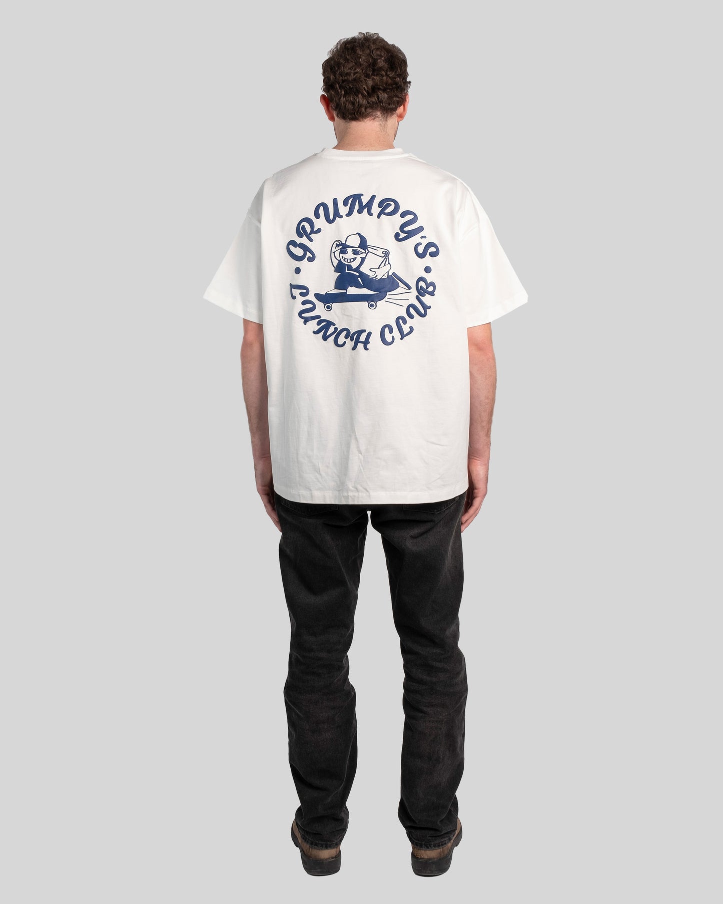 GRUMPY'S WHITE PUFF FOAM LOGO T-SHIRT
