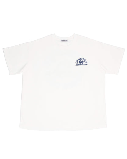 GRUMPY'S WHITE PUFF FOAM LOGO T-SHIRT