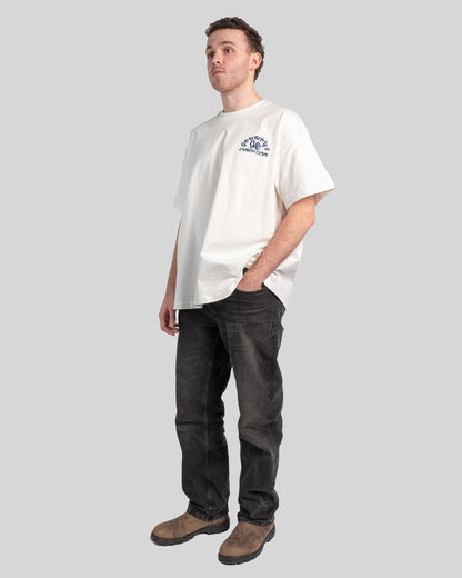 GRUMPY'S WHITE PUFF FOAM LOGO T-SHIRT