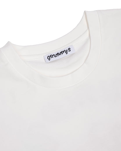 GRUMPY'S WHITE PUFF FOAM LOGO T-SHIRT