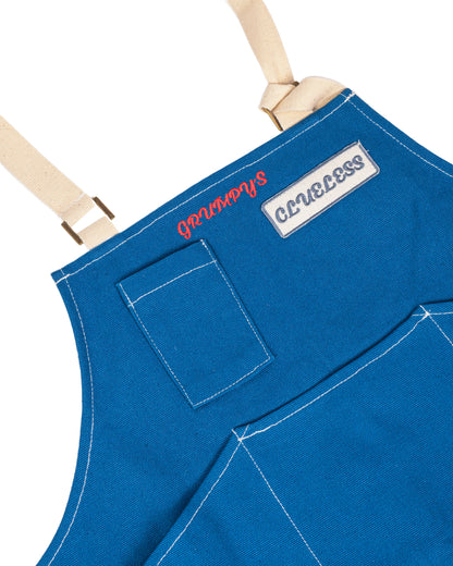 GRUMPY'S BLUE WORKER APRON